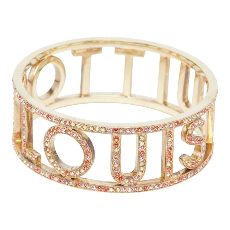 Louis Vuitton Bracelet Bangle Gold Multicolor Plating Line Strike