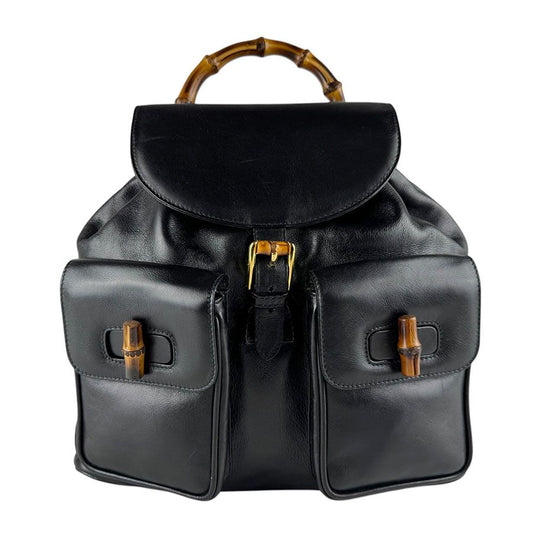 Gucci Backpack Bamboo Black