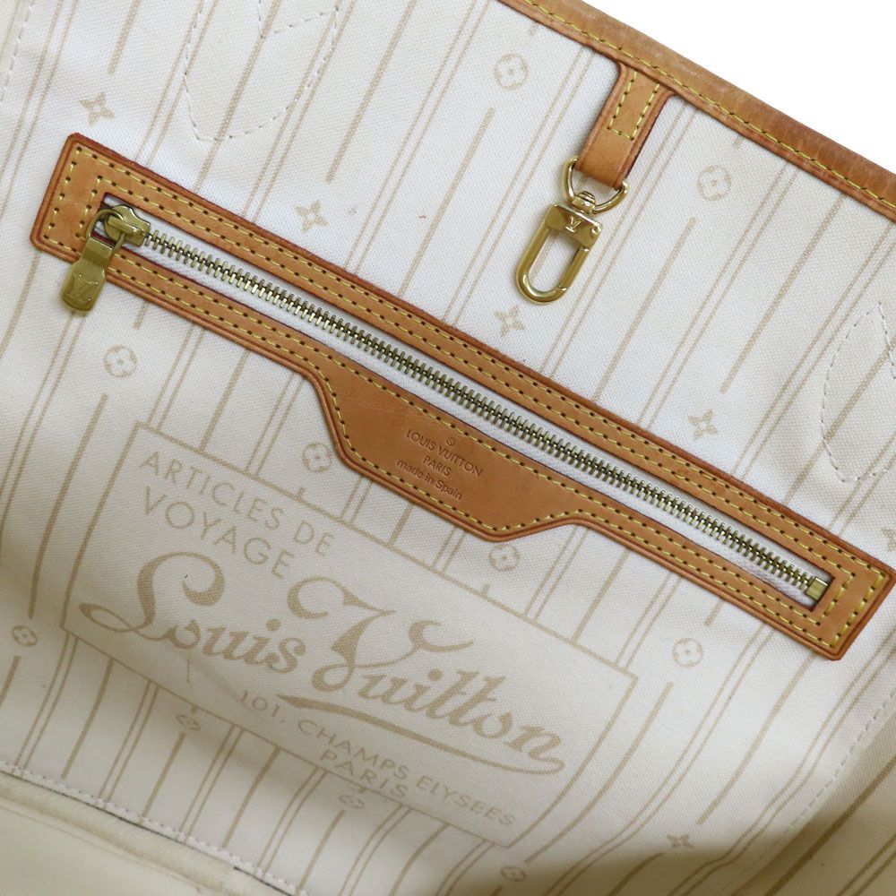 Louis Vuitton Damier Azur Neverfull MM Shoulder Tote — view 9