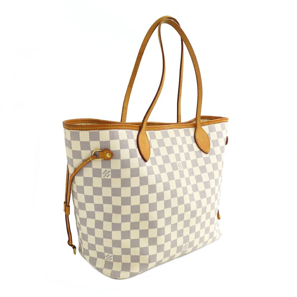 Louis Vuitton Damier Azur Neverfull MM Shoulder Tote — view 3