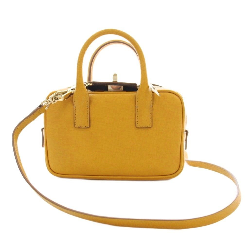 Max Mara Mini Shoulder Bag 2-Way Master Yellow