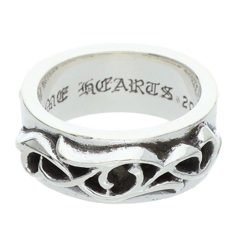 Chrome Hearts Dbl Narrow Vine Band Double Silver Ring