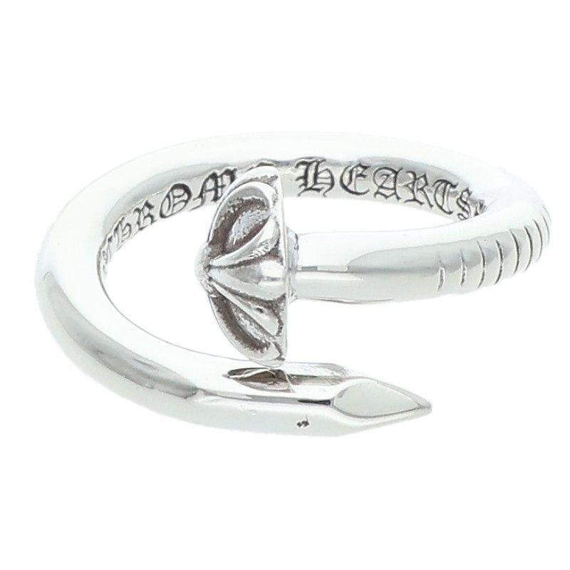 Chrome Hearts Nail Crsball Cross Ball Silver Ring