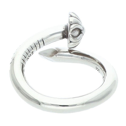 Chrome Hearts Nail Crsball Cross Ball Silver Ring — view 2