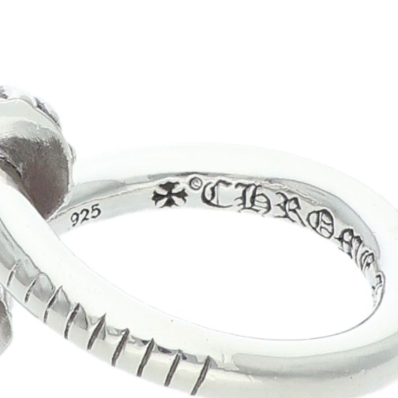 Chrome Hearts Nail Crsball Cross Ball Silver Ring — view 3