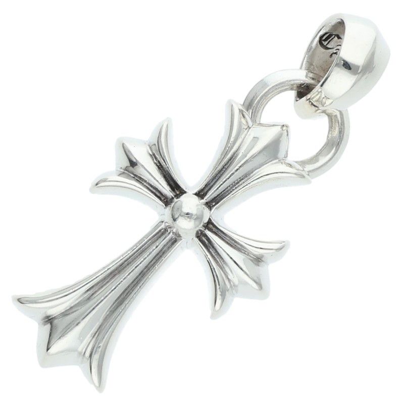 Chrome Hearts CH Crs Sml Bale Small CH Cross Silver Necklace Top