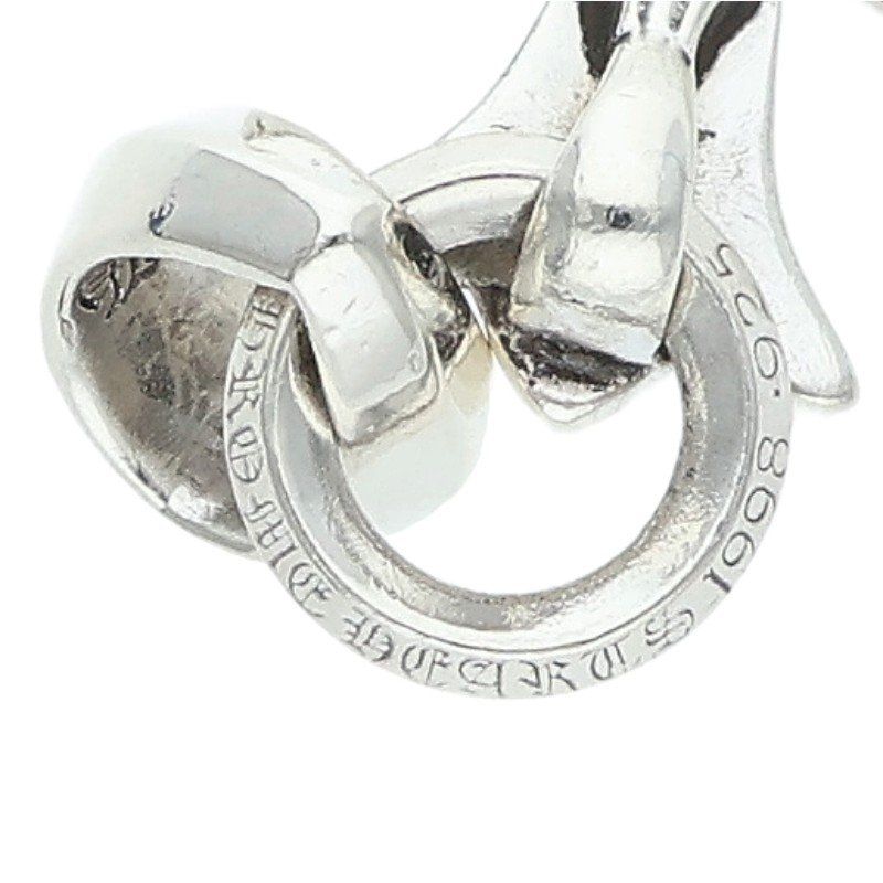Chrome Hearts CH Crs Sml Bale Small CH Cross Silver Necklace Top — view 4