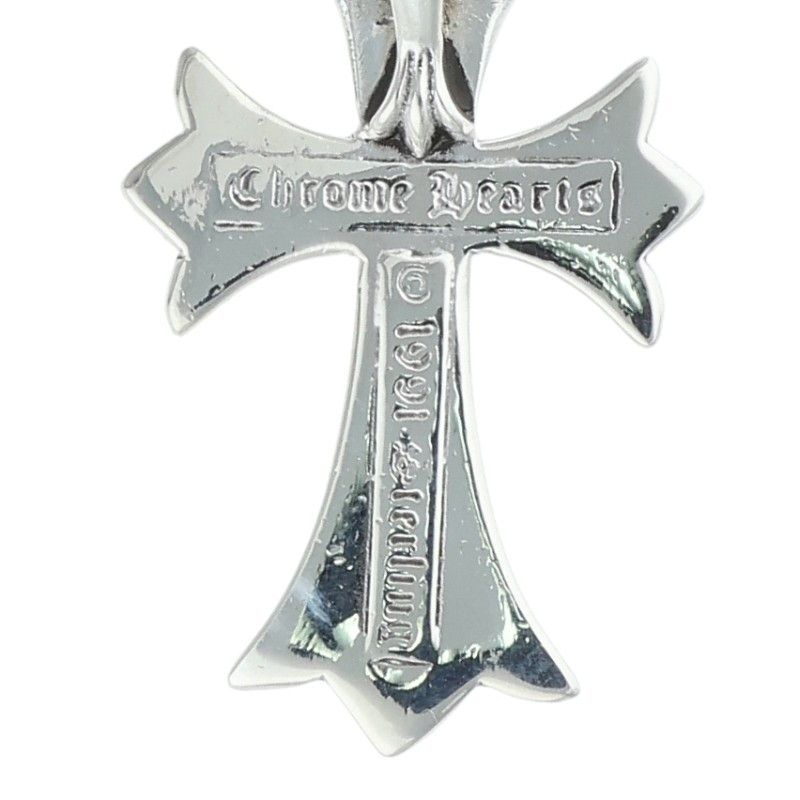 Chrome Hearts CH Crs Sml Bale Small CH Cross Silver Necklace Top — view 3