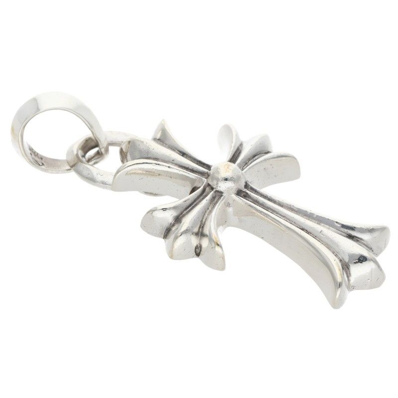 Chrome Hearts CH Crs Sml Bale Small CH Cross Silver Necklace Top — view 5