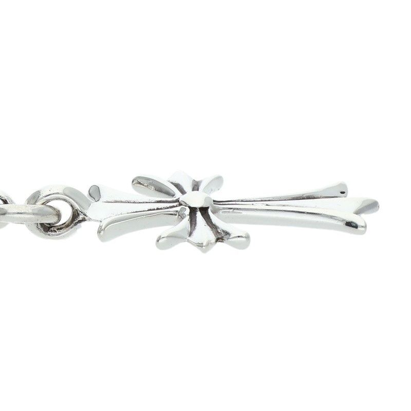 Chrome Hearts Tny CH Crs 1 Ball Tiny CH Cross Charm Silver Necklace Top — view 5