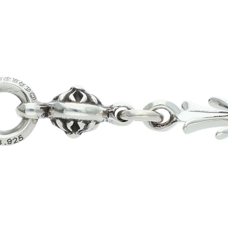 Chrome Hearts Tny CH Crs 1 Ball Tiny CH Cross Charm Silver Necklace Top — view 4