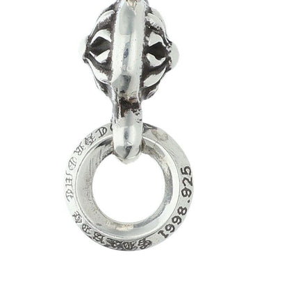 Chrome Hearts Tny CH Crs 1 Ball Tiny CH Cross Charm Silver Necklace Top — view 3