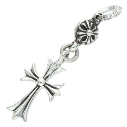 Chrome Hearts Tny CH Crs 1 Ball Tiny CH Cross Charm Silver Necklace Top
