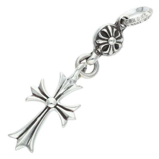 Chrome Hearts Tny CH Crs 1 Ball Tiny CH Cross Charm Silver Necklace Top