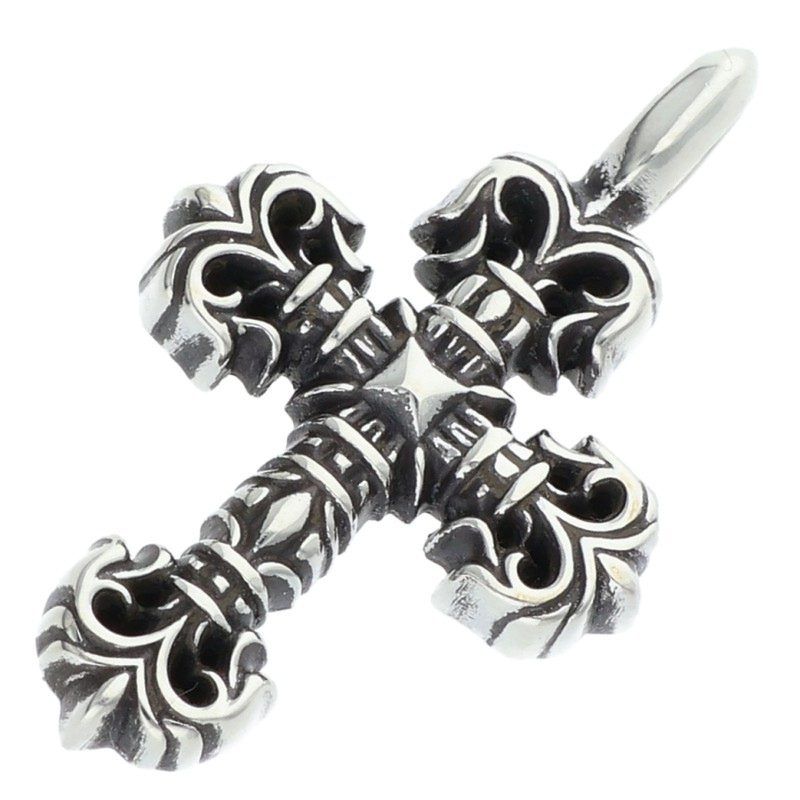 Chrome Hearts Charm Filigree Tiny Silver Necklace Top