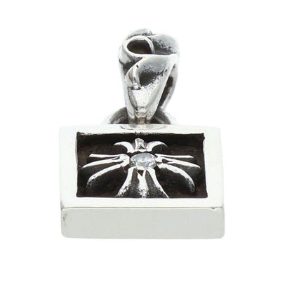 Chrome Hearts Framed CH Plus Charm Silver Necklace Top — view 5
