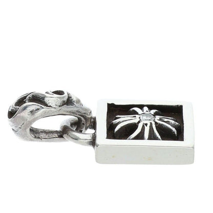 Chrome Hearts Framed CH Plus Charm Silver Necklace Top — view 3