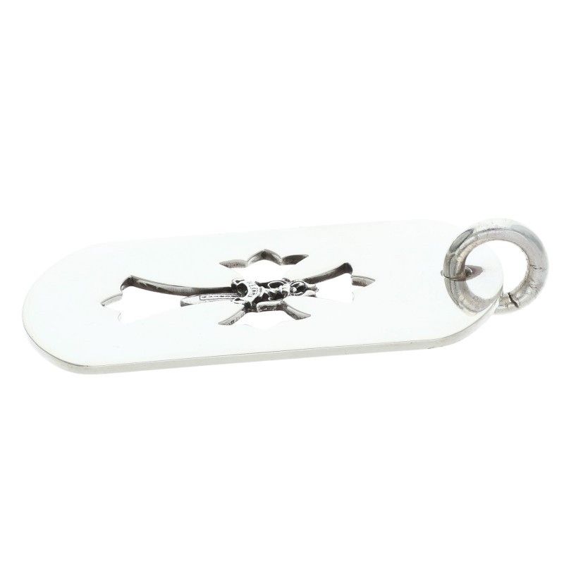 Chrome Hearts Tag Lrg Cross Dagg Cutout Dagger Large Dog Tag Necklace Top — view 5