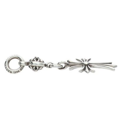 Chrome Hearts Tny CH Crs 1 Ball Tiny CH Cross Charm Silver Necklace Top — view 4