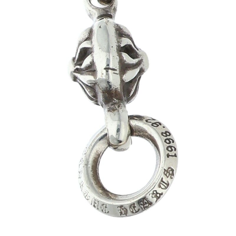 Chrome Hearts Tny CH Crs 1 Ball Tiny CH Cross Charm Silver Necklace Top — view 3