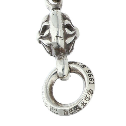 Chrome Hearts Tny CH Crs 1 Ball Tiny CH Cross Charm Silver Necklace Top — view 3
