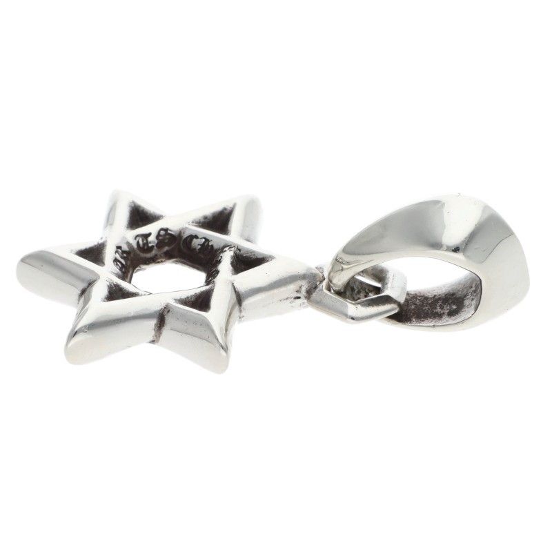 Chrome Hearts Star of David Charm of Silver Necklace Top — view 4