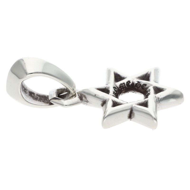 Chrome Hearts Star of David Charm of Silver Necklace Top — view 5
