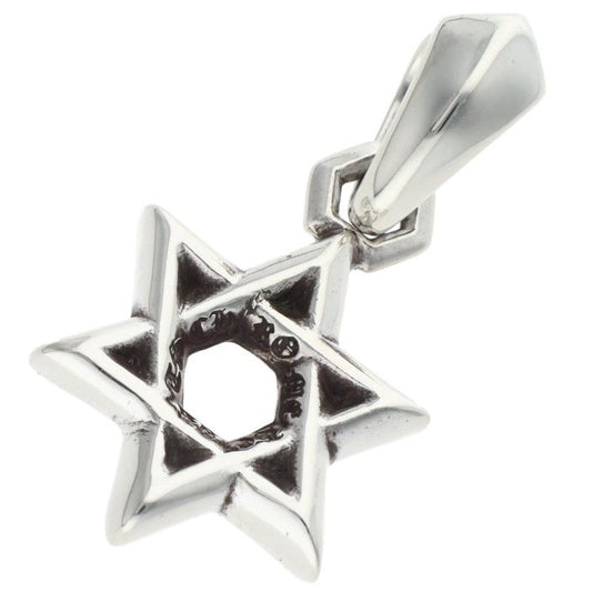 Chrome Hearts Star of David Charm of Silver Necklace Top