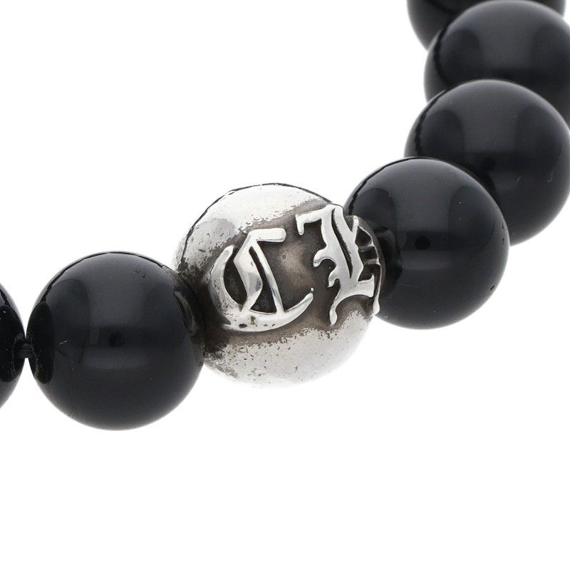 Chrome Hearts 10 mm Bead Bracelet MM Black Tourmaline Beads — view 3