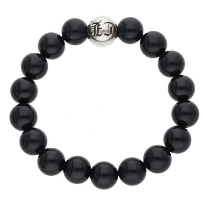 Chrome Hearts 10 mm Bead Bracelet MM Black Tourmaline Beads — view 2