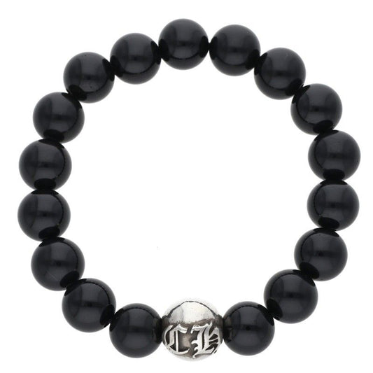 Chrome Hearts 10 mm Bead Bracelet MM Black Tourmaline Beads