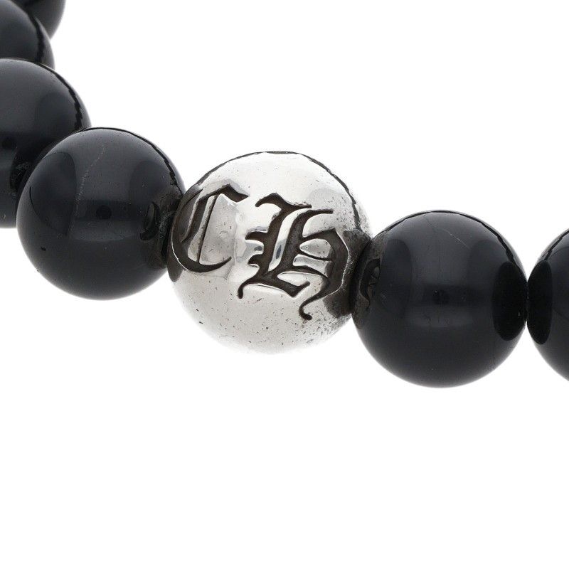 Chrome Hearts 10 mm Bead Bracelet MM Black Tourmaline Beads — view 4