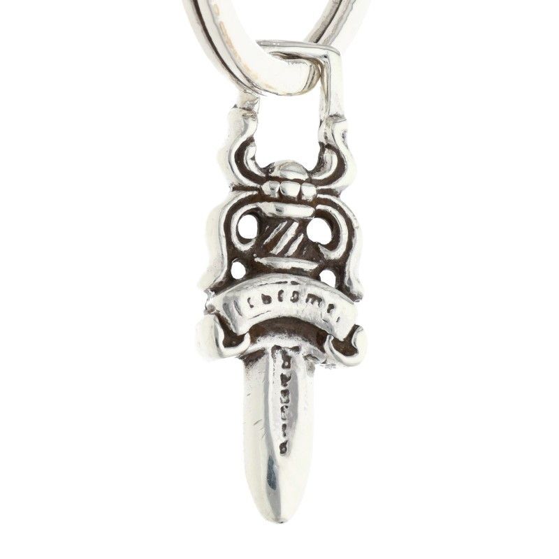 Chrome Hearts Clp Chn Classic-s Short Classic Link Silver Key Chain Key Holder — view 4