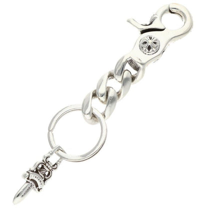 Chrome Hearts Clp Chn Classic-s Short Classic Link Silver Key Chain Key Holder