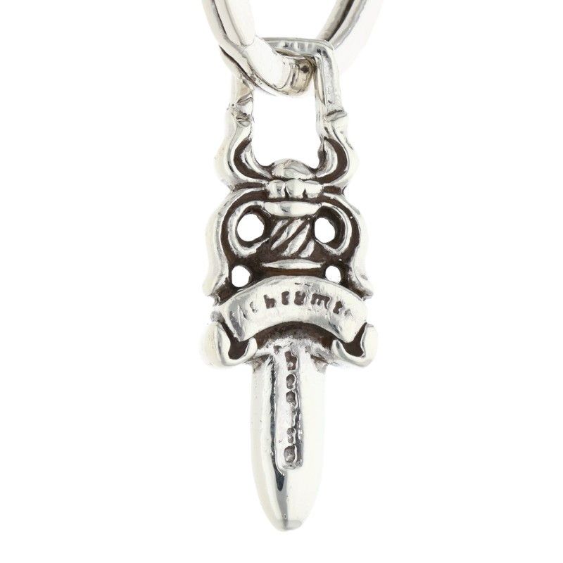 Chrome Hearts Clp Chn Classic-s Short Classic Link Silver Key Chain Key Holder — view 3