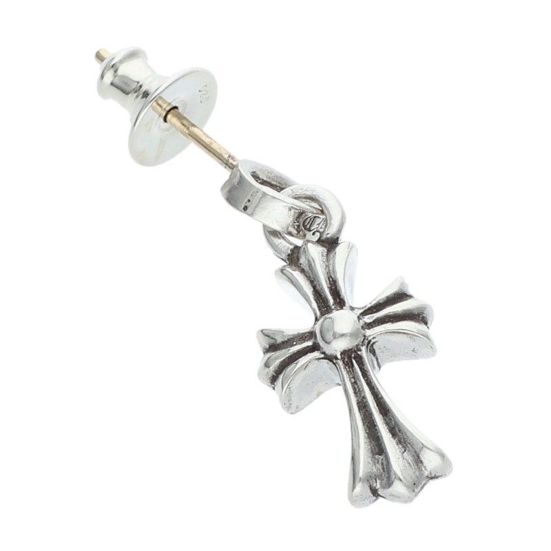 Chrome Hearts Bby Pprchn Baby Fat Drop Silver Earrings — view 5