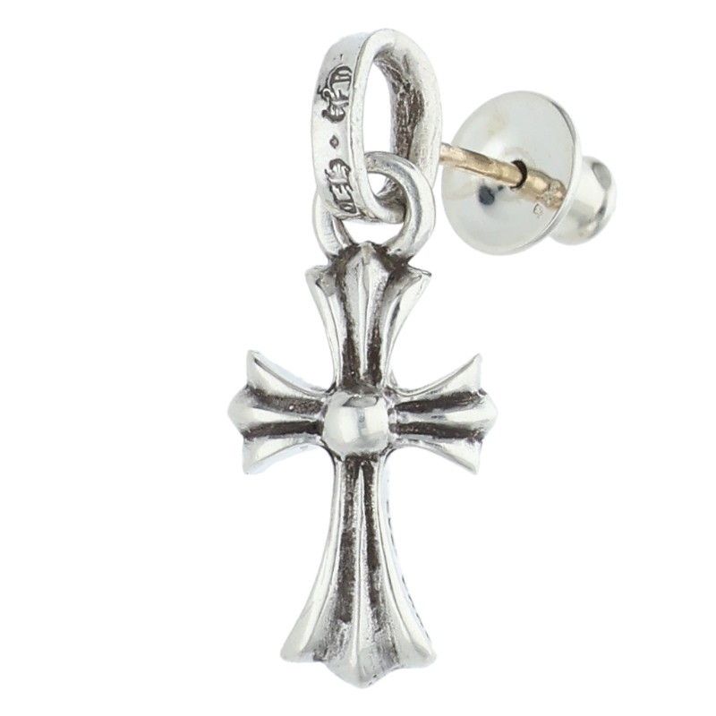 Chrome Hearts Bby Pprchn Baby Fat Drop Silver Earrings