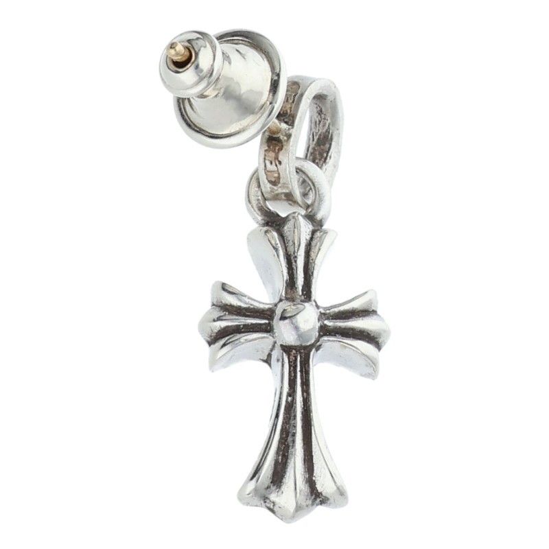 Chrome Hearts Bby Pprchn Baby Fat Drop Silver Earrings — view 2