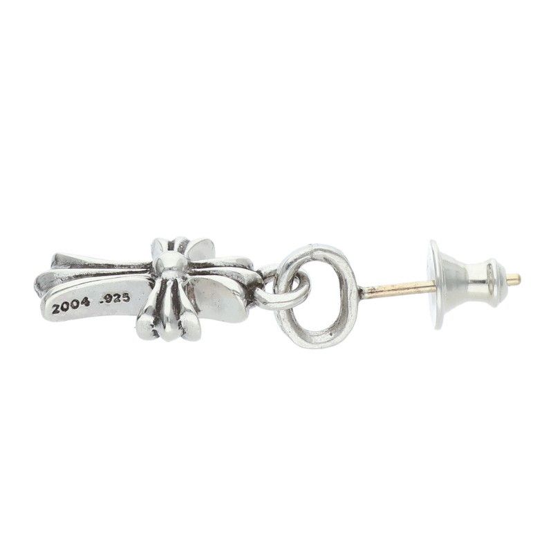 Chrome Hearts Bby Pprchn Baby Fat Drop Silver Earrings — view 4