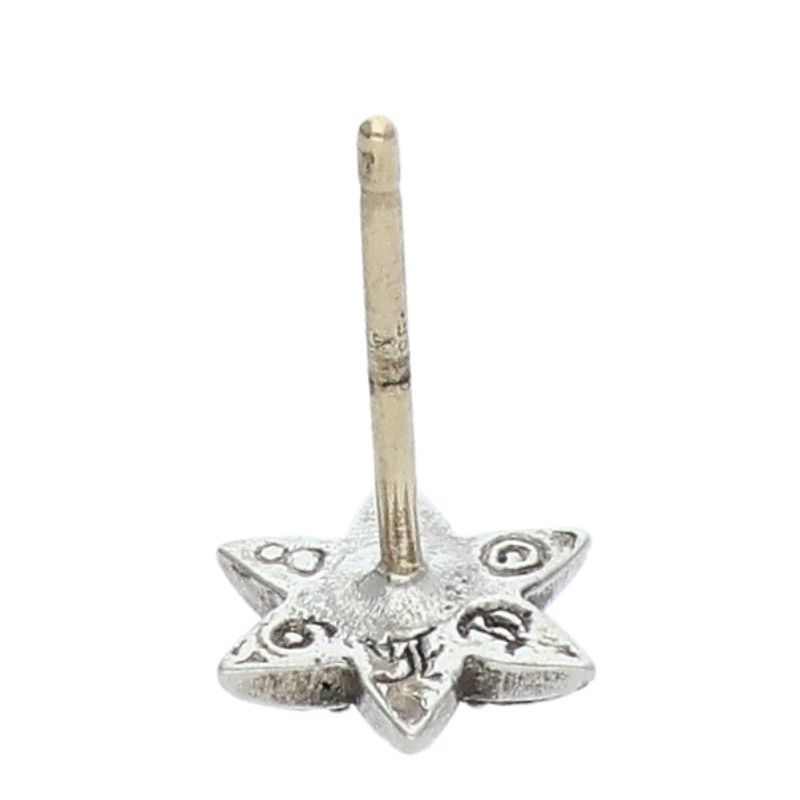 Chrome Hearts CO Star Stud Silver Earrings — view 3