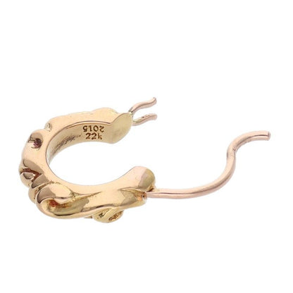 Chrome Hearts 22k Tny Hoop Scrl 22k Thai Nice Kroll Gold Earrings — view 4