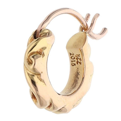 Chrome Hearts 22k Tny Hoop Scrl 22k Thai Nice Kroll Gold Earrings