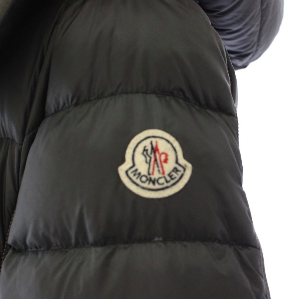 Moncler Hermifur Down Jacket Coat Long Hoodie Rakuenfa 0 Gray — view 6