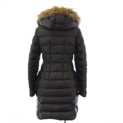 Moncler Hermifur Down Jacket Coat Long Hoodie Rakuenfa 0 Gray — view 3