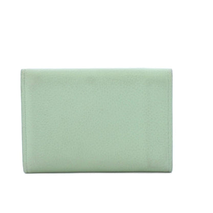 Louis Vuitton Portefeuille Lock Mini Trifold Wallet Leather Mist Green KH — view 3