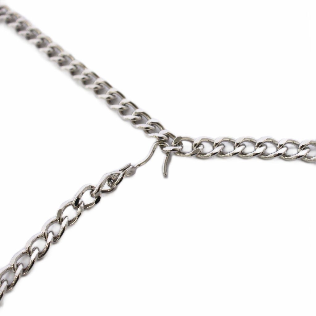 Chanel CC Logo Chain Belt Silver Color KH — view 4