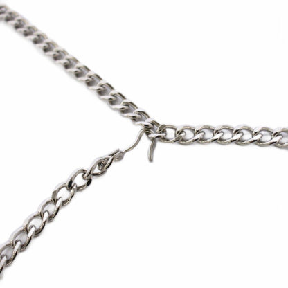 Chanel CC Logo Chain Belt Silver Color KH — view 4