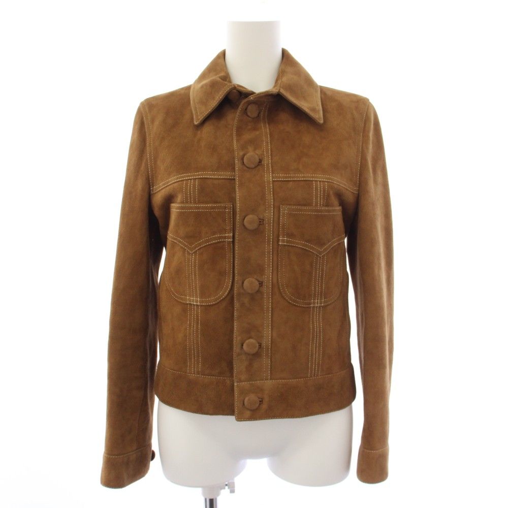 Celine Trucker Jacket in Suede 36 Brown