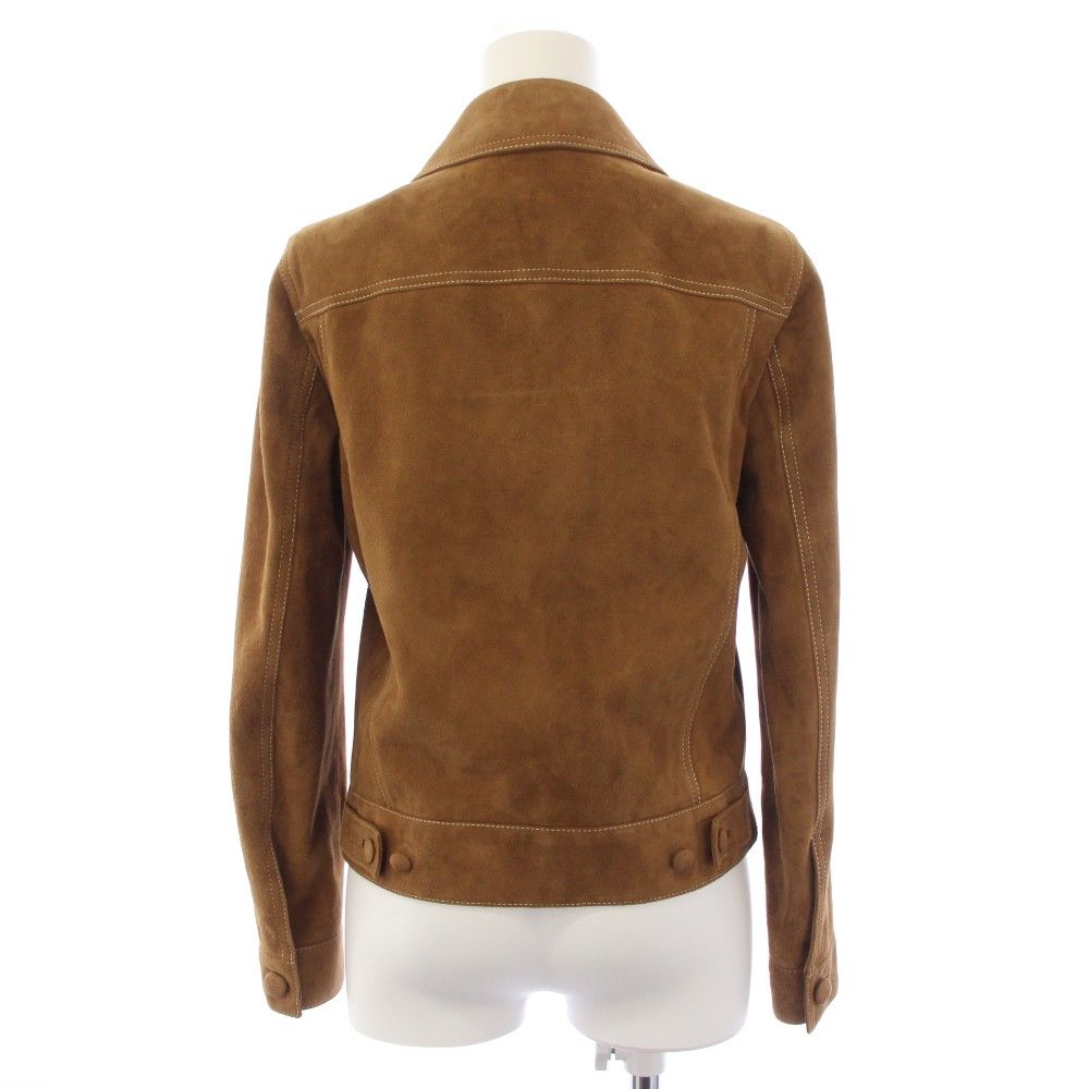 Celine Trucker Jacket in Suede 36 Brown — view 3