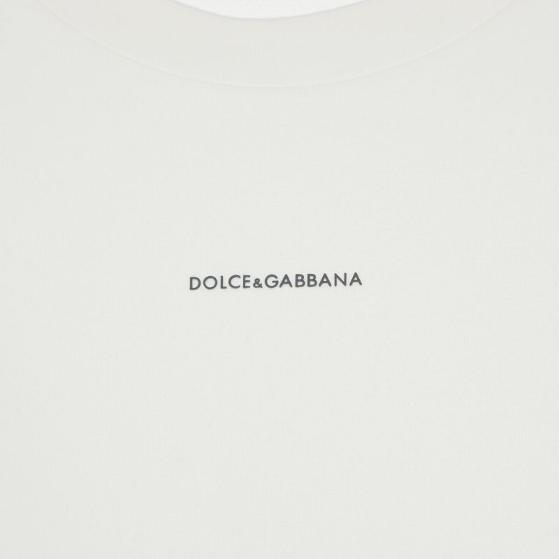 Dolce & Gabbana Mini Logo Crew Neck T-Shirt Short Sleeve White — view 5